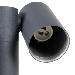 Prios Tulimar sokkellamp, 45 cm, antraciet, 2-lamps, aluminium