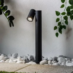 Prios Tulimar sokkellamp, 45cm, antraciet 1-lamp, metaal