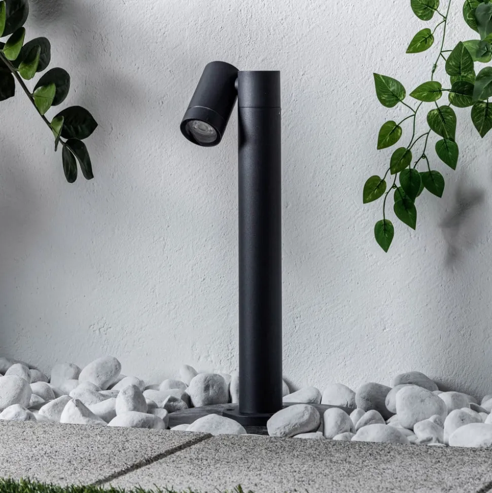 Prios Tulimar sokkellamp, 45cm, antraciet 1-lamp, metaal