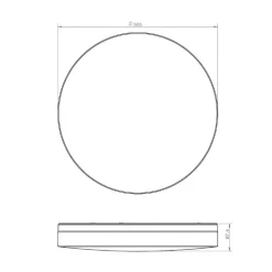 Prios Wynion LED plafondlamp CCT DIP-schakelaar 50cm