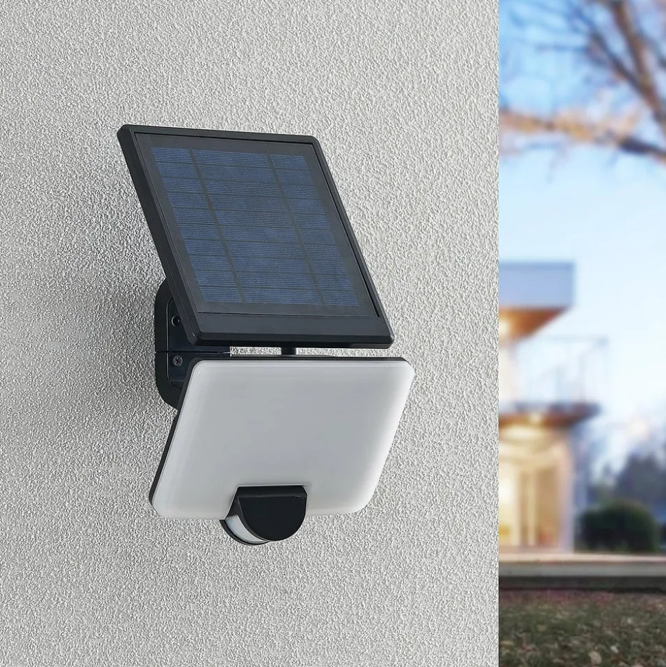 Prios Yahir LED wandspot op zonne-energie sensor