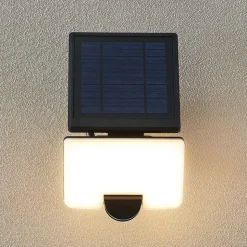 Prios Yahir LED wandspot op zonne-energie sensor