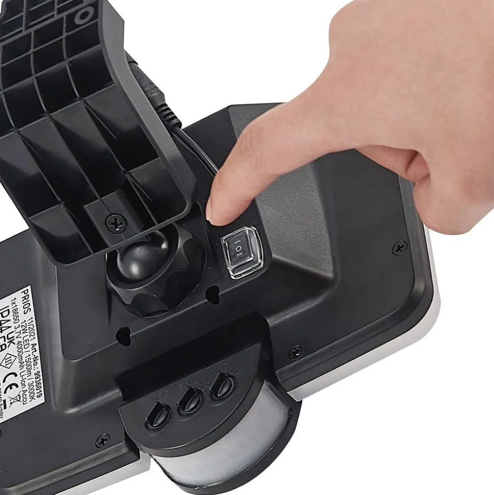 Prios Yahir LED wandspot op zonne-energie sensor