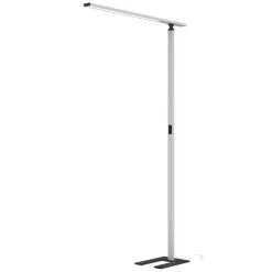 Prios Zyair LED kantoor vloerlamp, zilver 108,4 cm