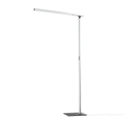 Prios Zyair LED kantoor vloerlamp, zilver 108,4 cm