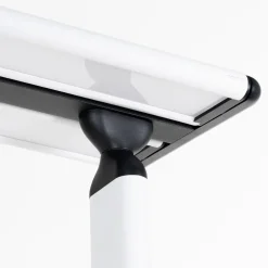 Prios Zyair LED kantoor vloerlamp, wit 59,7 cm