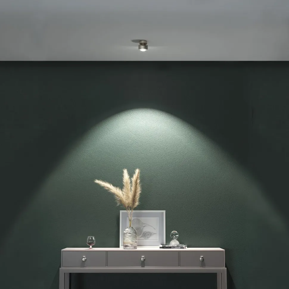 Puk Mini Move LED, heldere lens, mat nikkel