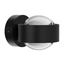 Puk Mini Wand, G9, heldere glazen, mat zwart