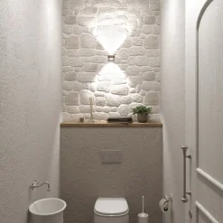 Puk Mini Wand LED 2x8W lenzen helder, mat nikkel