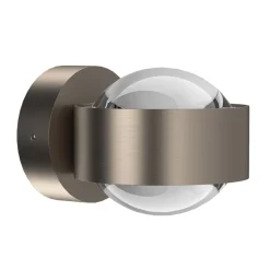 Puk Mini Wand LED 2x8W lenzen helder, mat nikkel