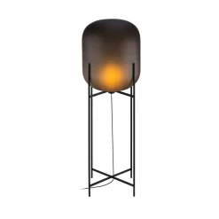 pulpo vloerlamp Oda Big, rookgrijs geëtst/zwart, 140 cm