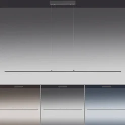 PURE LED hanglamp Lite, antraciet, 160 cm, CCT, dimbaar