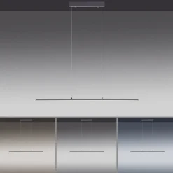 PURE LED hanglamp Lite, antraciet, 100 cm, CCT, dimbaar