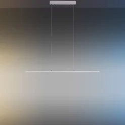 PURE LED hanglamp Lite, zilver, 100 cm, CCT, dimbaar