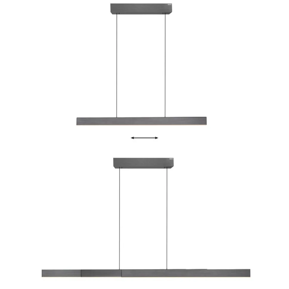 PURE LED hanglamp Moto-Rise, grijs, aluminium, CCT