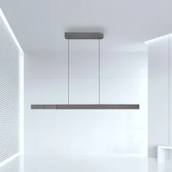 PURE LED hanglamp Moto-Rise, grijs, aluminium, CCT