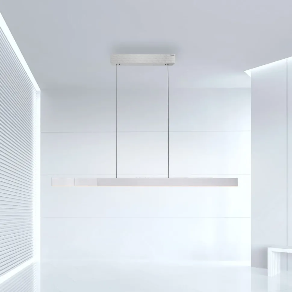 PURE LED hanglamp Moto-Rise, zilver, aluminium CCT