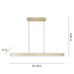 PURE LED hanglamp Moto-Rise, mat messing, aluminium CCT