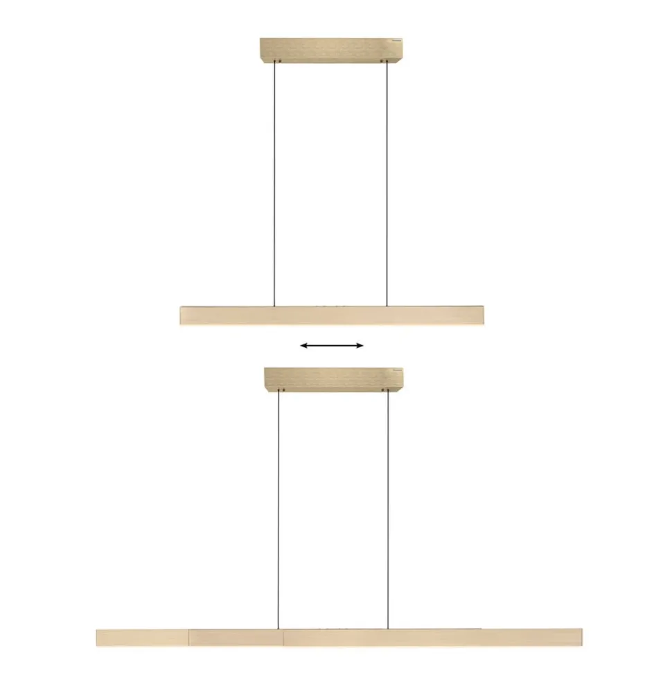 PURE LED hanglamp Moto-Rise, mat messing, aluminium CCT