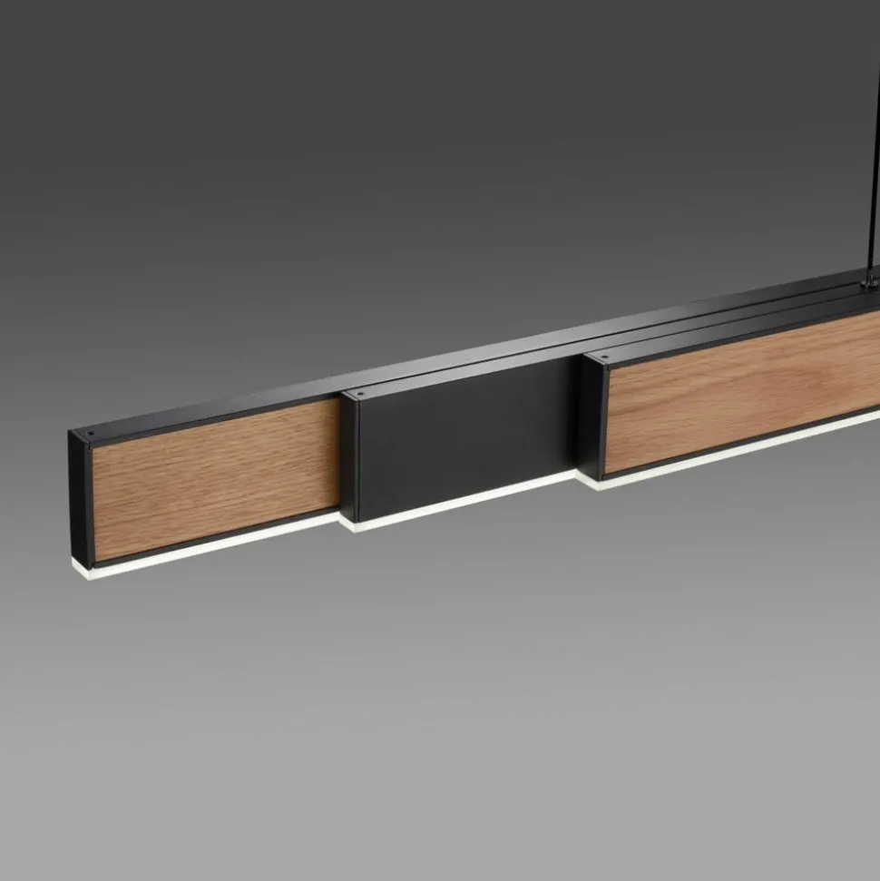 PURE LED hanglamp Moto-Rise, houtkleurig, aluminium, CCT