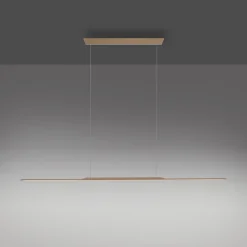 PURE LED hanglamp Oppervlakte, brons 160 cm aluminium 3.000 K