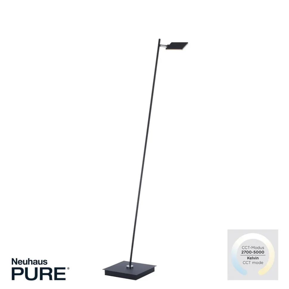 Pure Mira LED vloerlamp, afstandsbediening, zwart