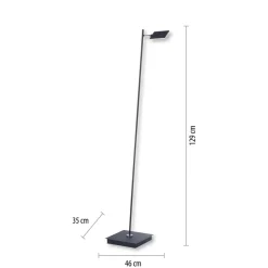 Pure Mira LED vloerlamp, afstandsbediening, zwart