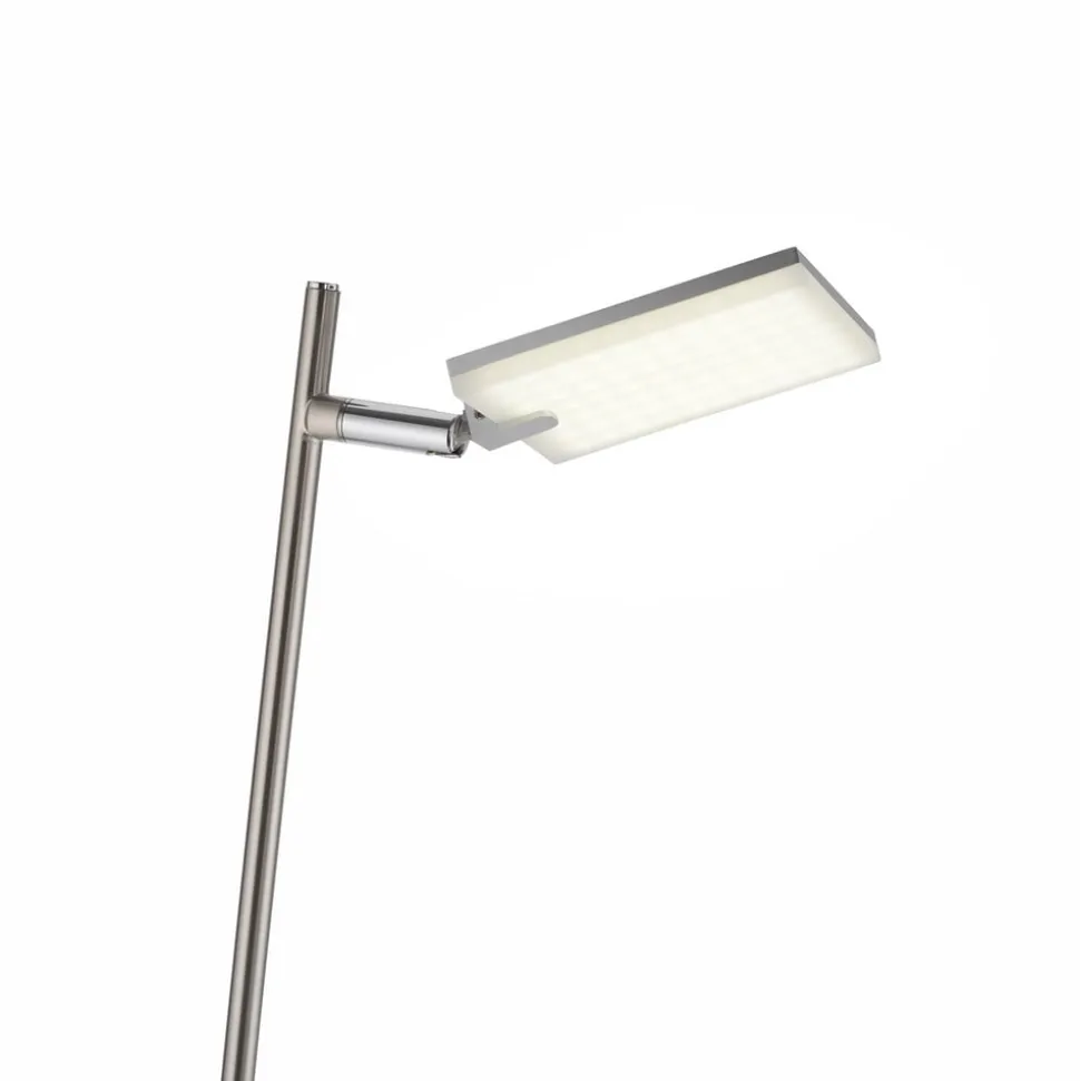 Pure Mira LED vloerlamp, afstandsbediening, alu