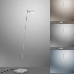 Pure Mira LED vloerlamp, afstandsbediening, alu