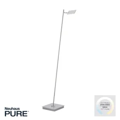 Pure Mira LED vloerlamp, afstandsbediening, alu
