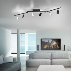 PURE Mira plafondlamp 6-lamps remote CCT zwart