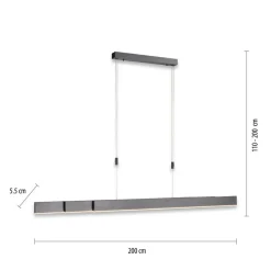 Pure Moto LED hanglamp met dimmer, grijs