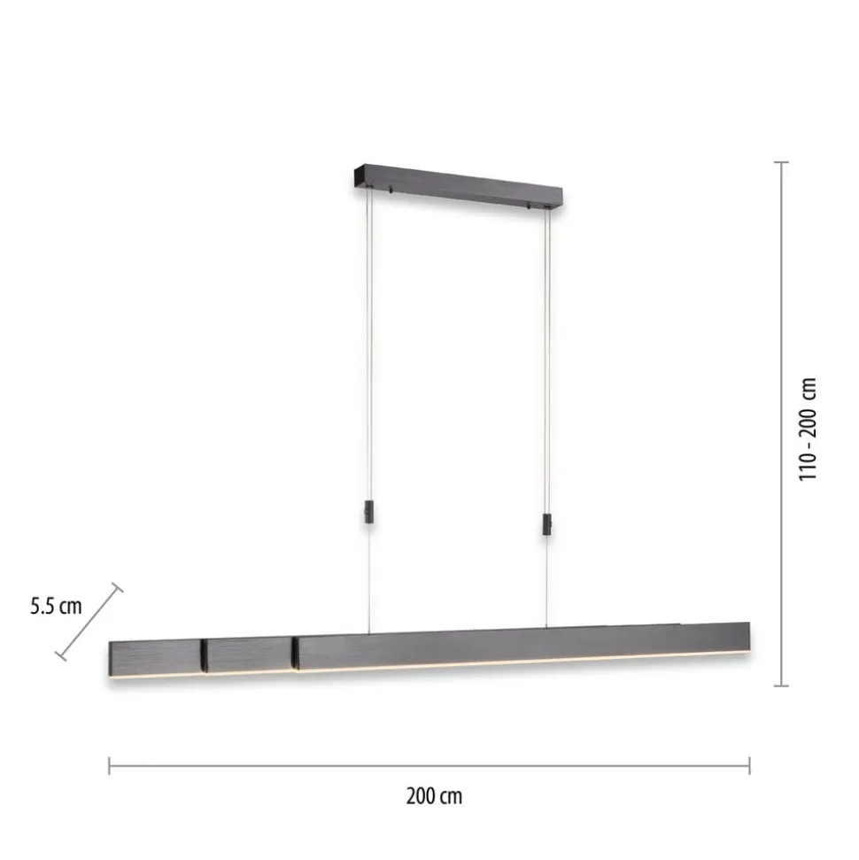 Pure Moto LED hanglamp met dimmer, grijs