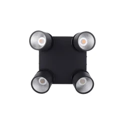 Pure Nola LED plafondlamp 4-lamps zwart