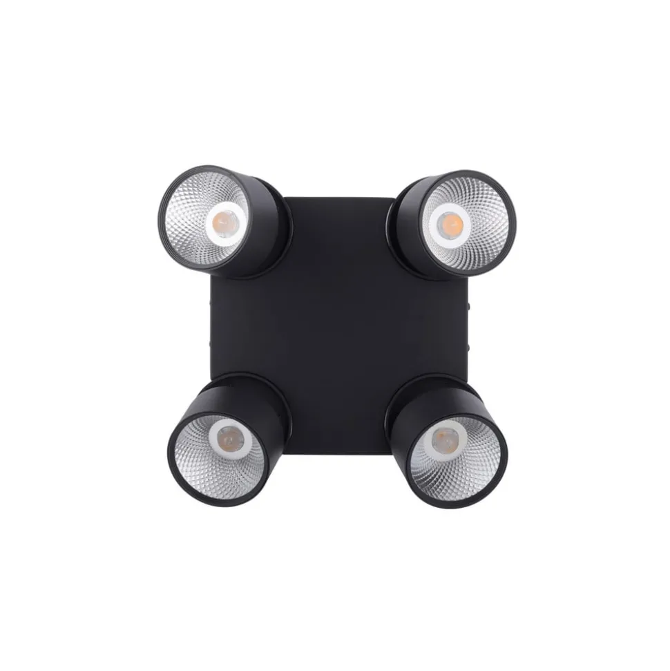 Pure Nola LED plafondlamp 4-lamps zwart