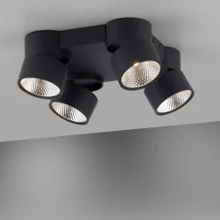 Pure Nola LED plafondlamp 4-lamps zwart