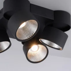 Pure Nola LED plafondlamp 4-lamps zwart