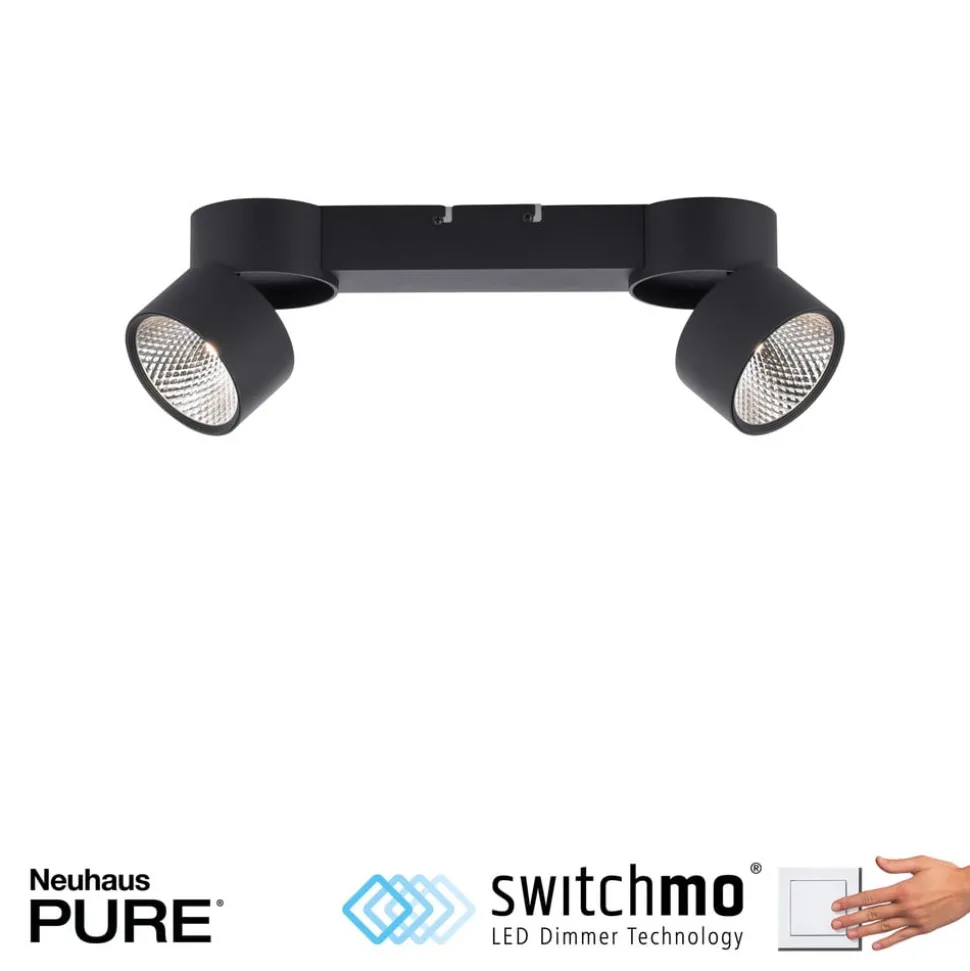 Pure Nola LED plafondlamp 2-lamps zwart