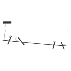 Pure Tutua LED hanglamp, 4-lamps, zwart