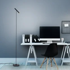 Pure Tutua LED vloerlamp, sensordimmer, zwart