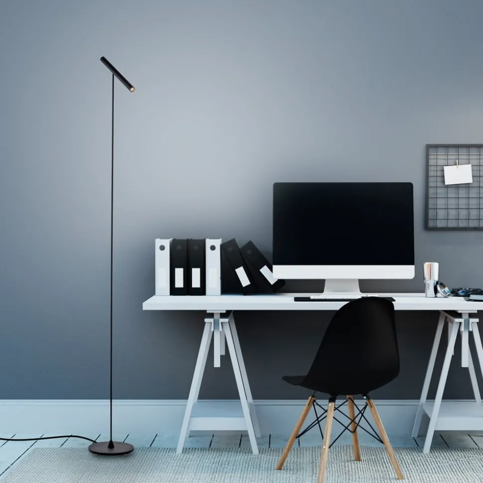 Pure Tutua LED vloerlamp, sensordimmer, zwart