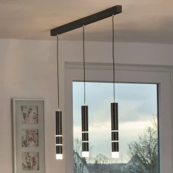 PURE Vega LED hanglamp, drie cilinders, zwart