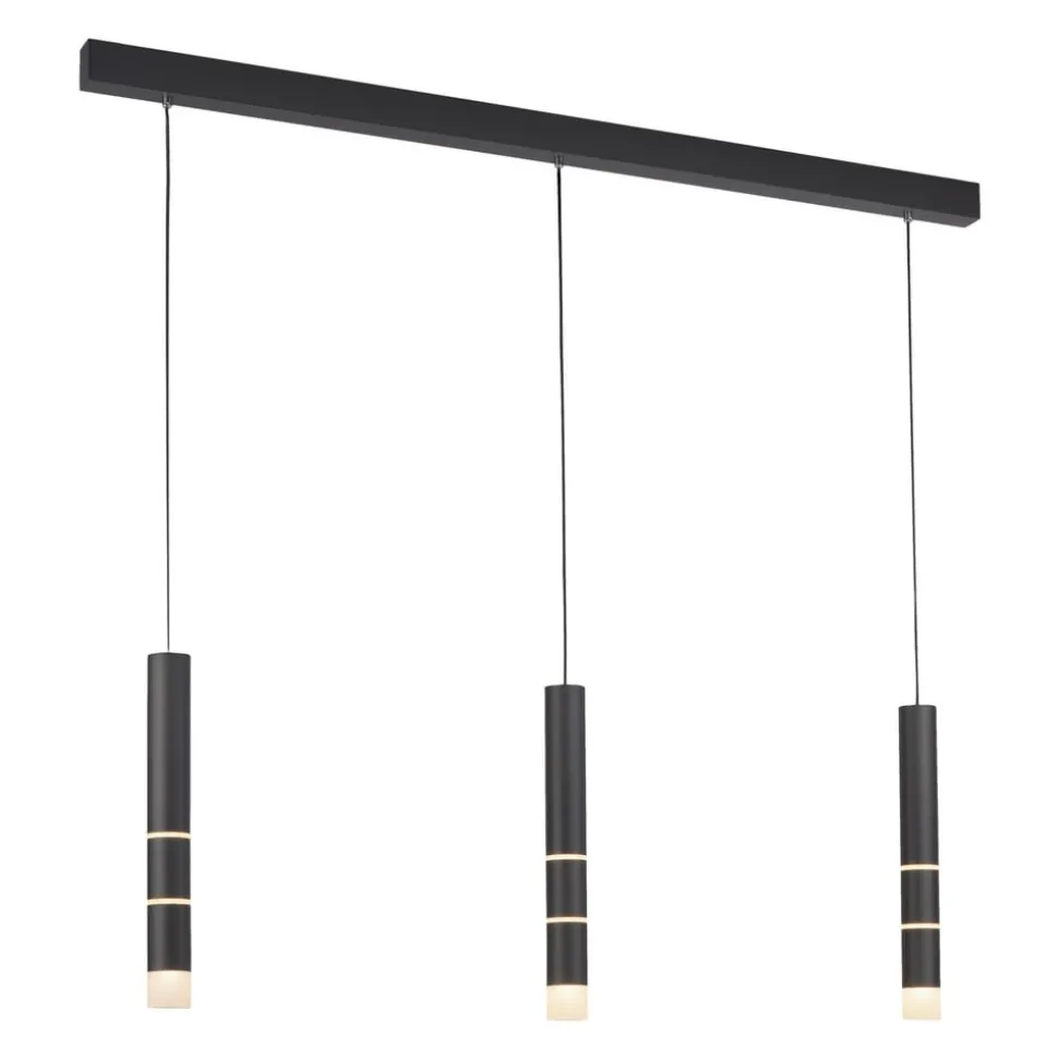 PURE Vega LED hanglamp, drie cilinders, zwart