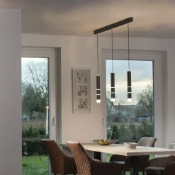 PURE Vega LED hanglamp, drie cilinders, zwart