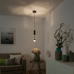 PURE Vega LED hanglamp, een cilinder, zwart