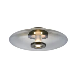 PURE Vitrum LED plafondlamp, grijs, glas/aluminium, Ø 45 cm