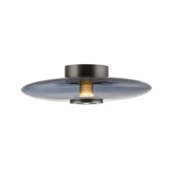 PURE Vitrum LED plafondlamp, grijs, glas/aluminium, Ø 45 cm