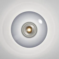 PURE Vitrum LED plafondlamp, grijs, glas/aluminium, Ø 45 cm