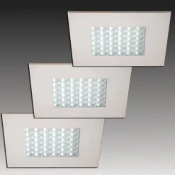 Q 68 LED inbouwspot in RVS optiek, 3/set