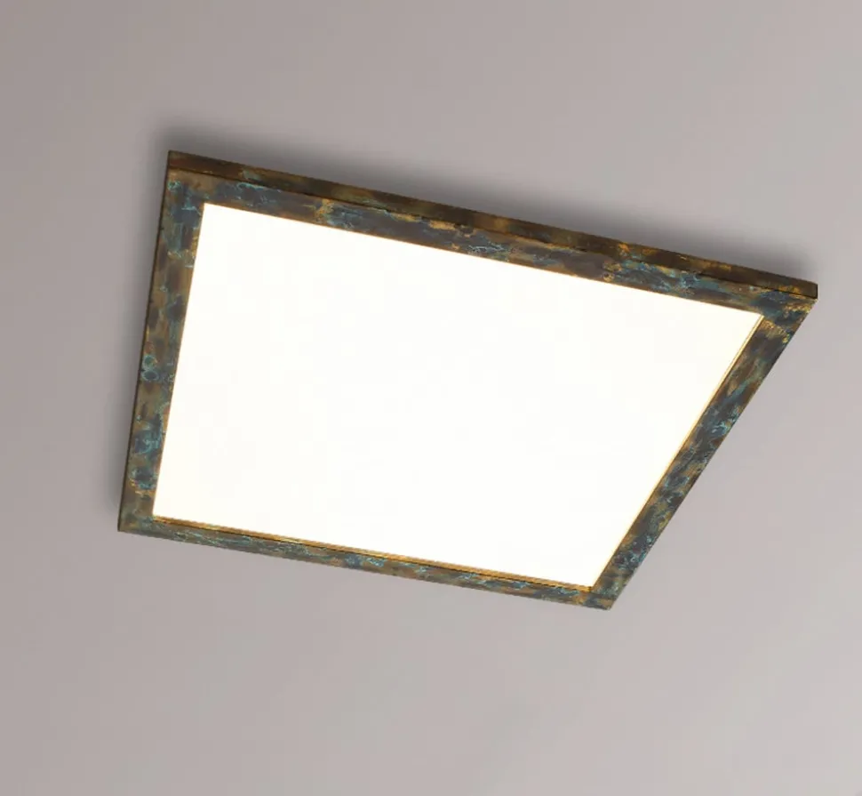 Quitani Aurinor LED paneel, goudkleurig gepatineerd, 68 cm